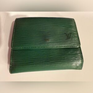 Louis Vuitton Bamboo Green Epi Leather Porte Billes Compact Wallet
